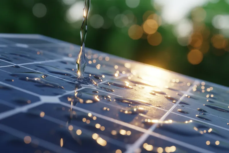 Limpeza de painéis solares